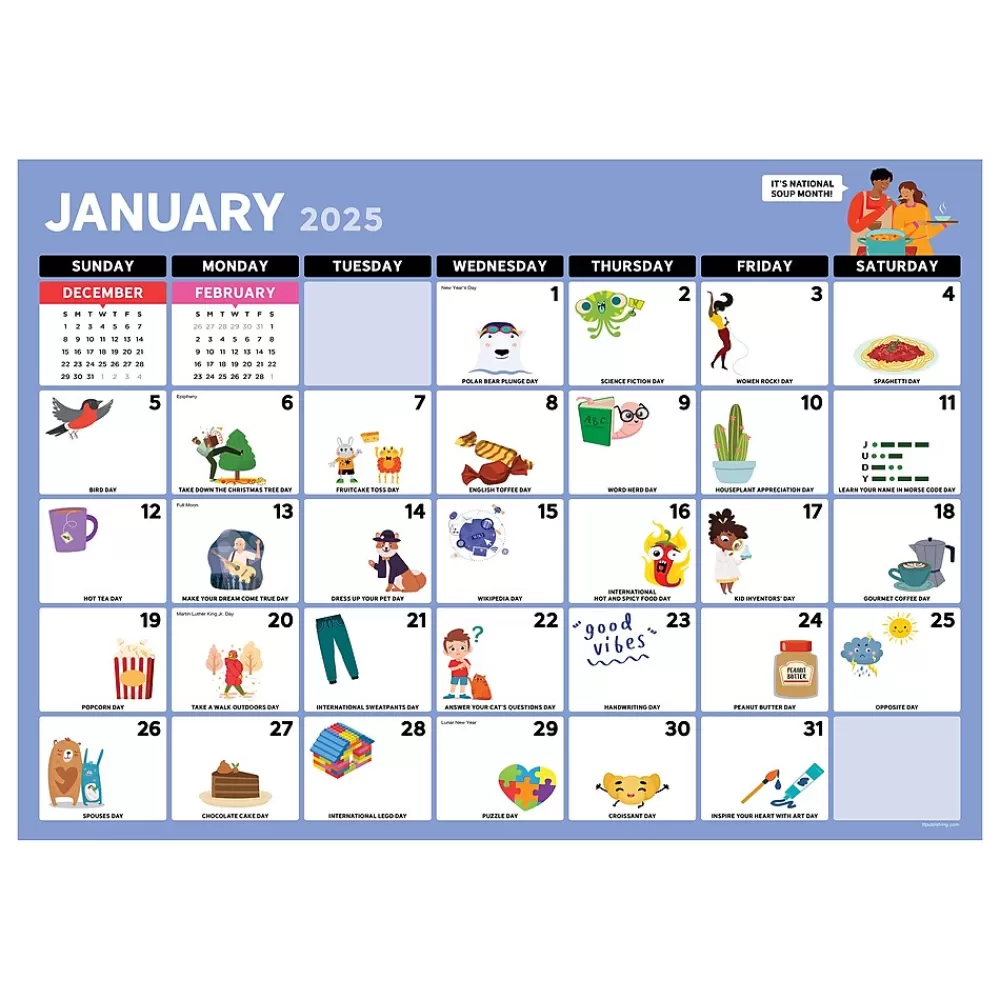 TF Publishing 2025 Calendars<2025 Every Day's A Holiday 12" x 17" Monthly Desk Pad Calendar (25-8500)