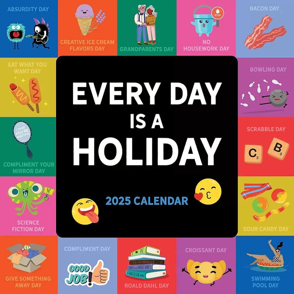TF Publishing 2025 Calendars<2025 Every Day's A Holiday 7" x 7" Monthly Wall Calendar (25-2103)