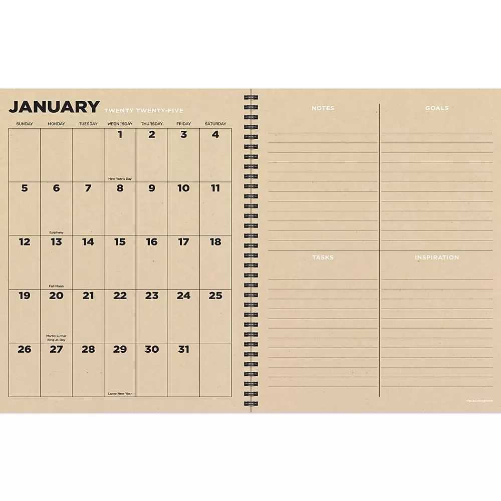 TF Publishing 2025 Planners<2025 Forest Mist 9" x 11" Weekly & Monthly Planner, Paperboard Cover, Multicolored (25-9700)
