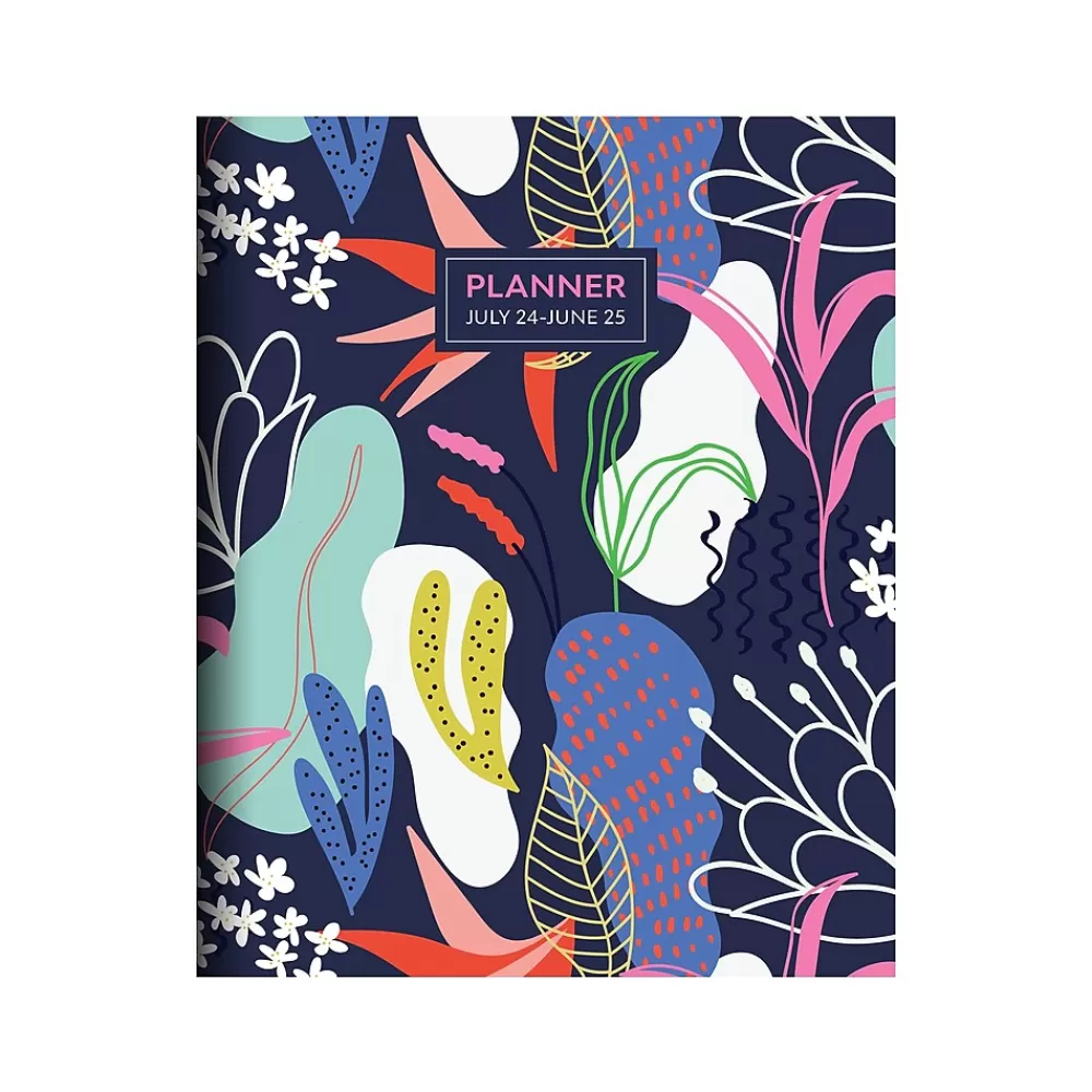 TF Publishing Academic Planners<2024-2025 Funky Floral 6.5" x 8" Academic Monthly Planner, Paperboard Cover, Multicolor (AY25-4204)