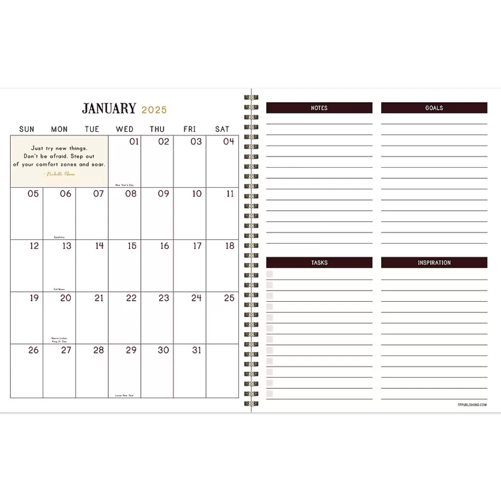 TF Publishing 2025 Planners<2025 Garden Manor 9" x 11" Weekly & Monthly Planner, Paperboard Cover, Multicolored (25-9720)