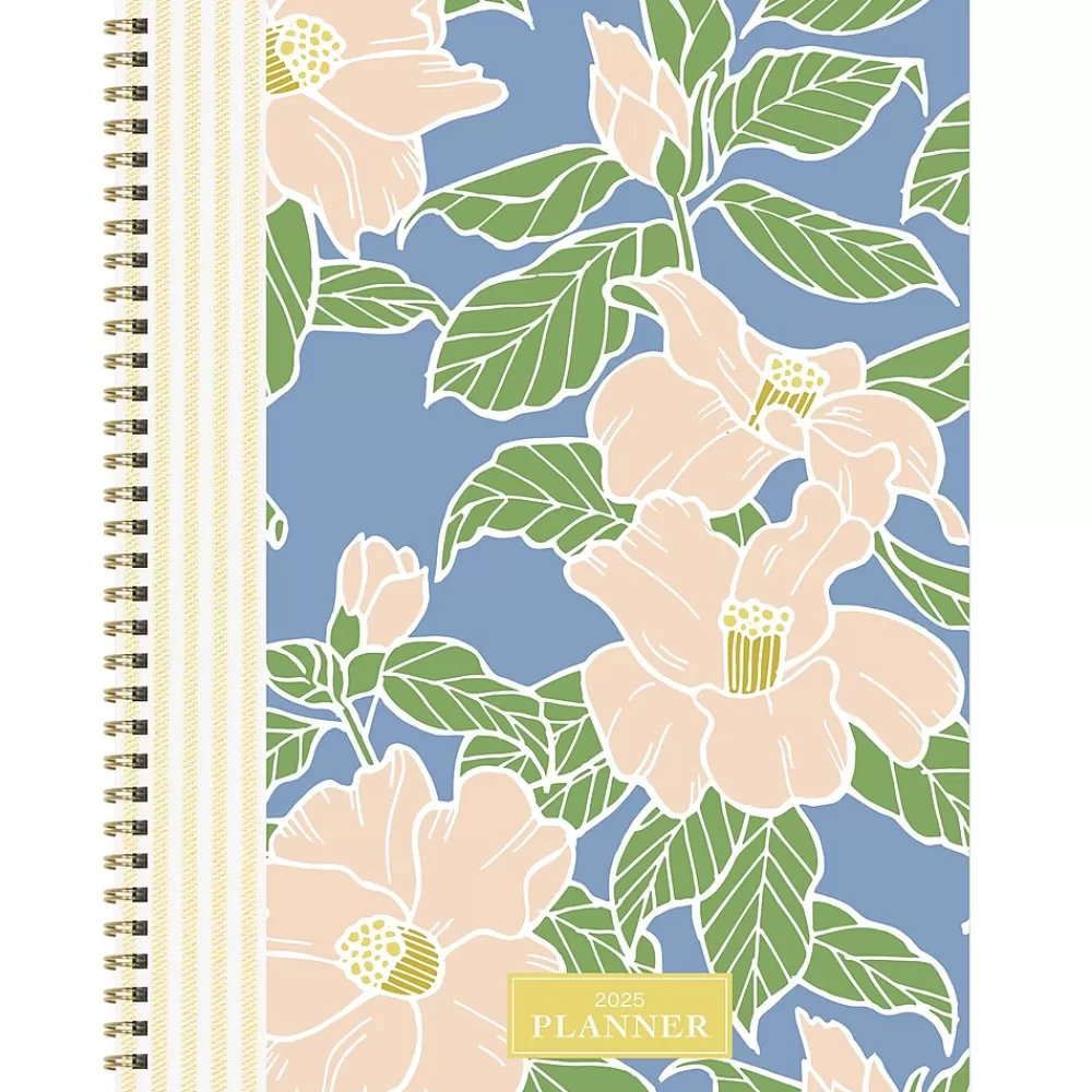 TF Publishing 2025 Planners<2025 Gardenia 9" x 11" Weekly & Monthly Planner, Paperboard Cover, Multicolored (25-9708)