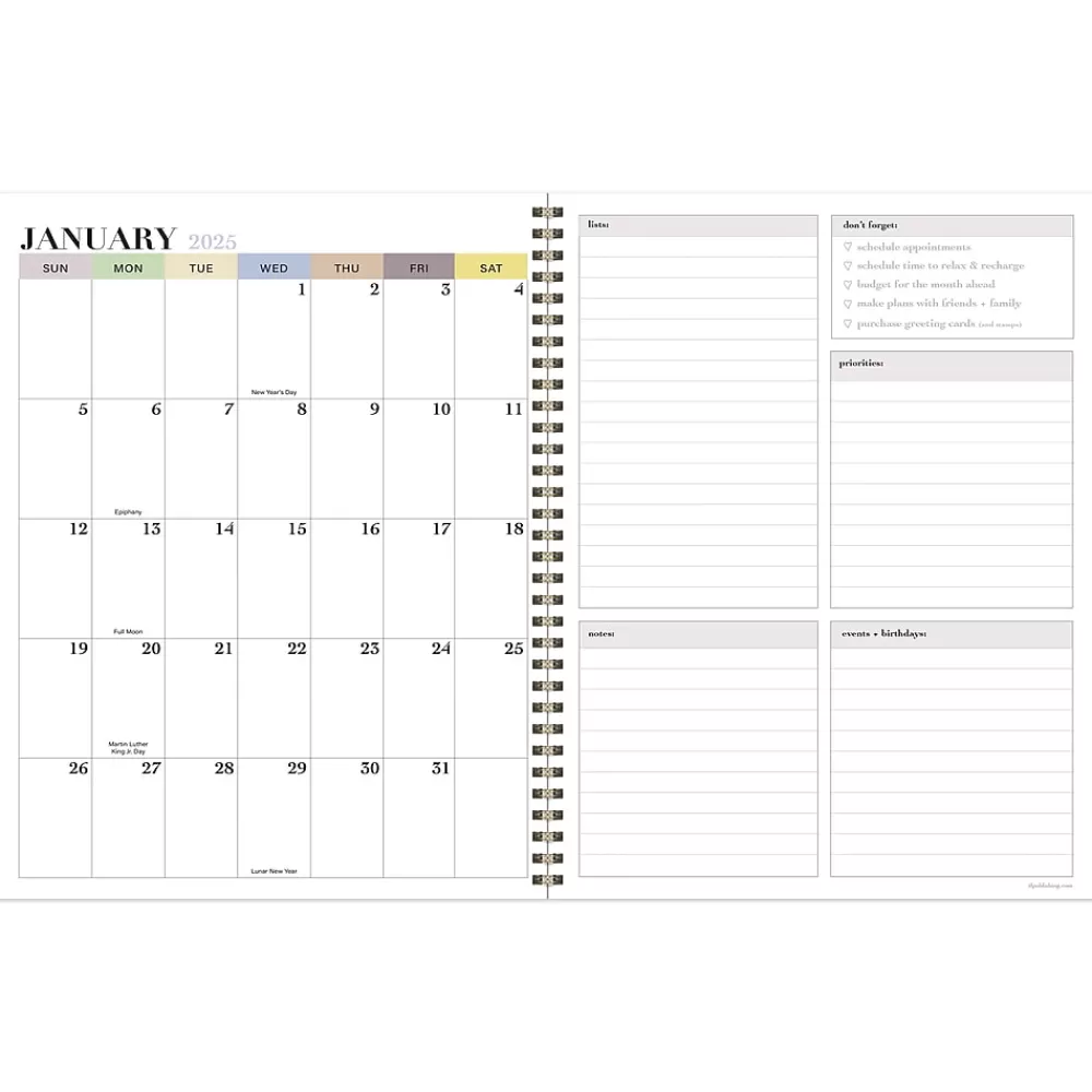 TF Publishing 2025 Planners<2025 Harper Blue 9" x 11" Weekly & Monthly Planner, Paperboard Cover, Multicolored (25-9710)