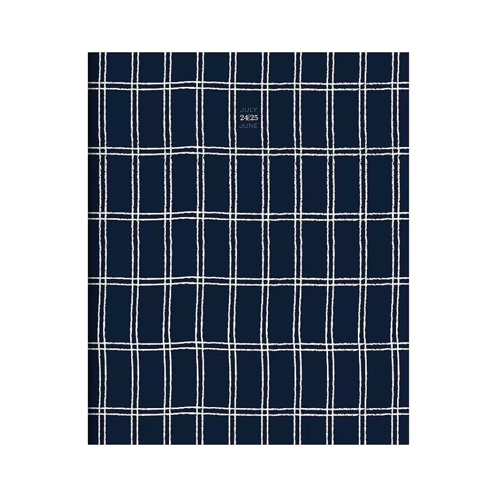 TF Publishing Academic Planners<2024-2025 Navy Grid 9" x 11" Academic Monthly Planner, Paperboard Cover, Navy/White (AY25-4510)