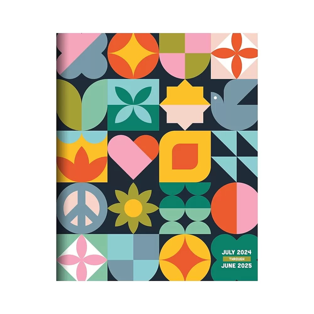 TF Publishing Academic Planners<2024-2025 Scandinavian Symbols 6.5" x 8" Academic Monthly Planner, Paperboard Cover, Multicolor (AY25-4212)