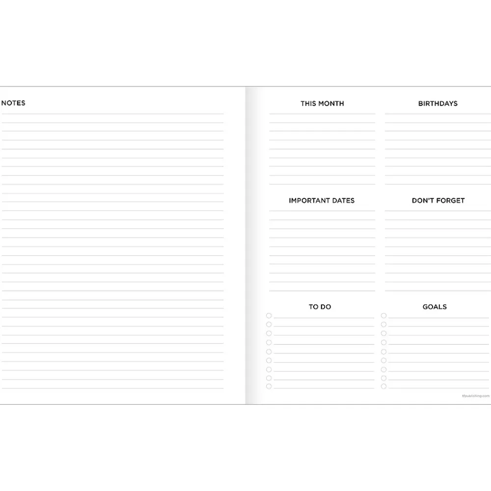 TF Publishing Academic Planners<2024-2025 Scandinavian Symbols 6.5" x 8" Academic Monthly Planner, Paperboard Cover, Multicolor (AY25-4212)