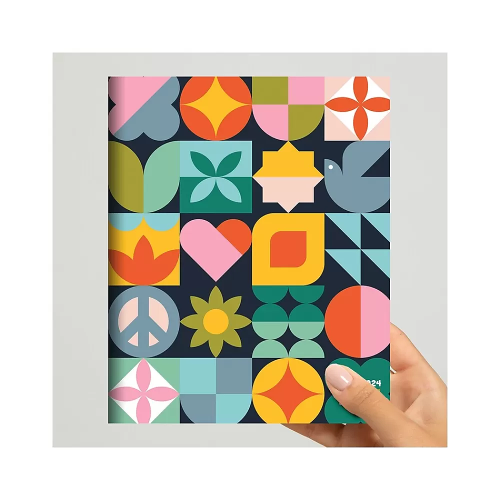 TF Publishing Academic Planners<2024-2025 Scandinavian Symbols 6.5" x 8" Academic Monthly Planner, Paperboard Cover, Multicolor (AY25-4212)