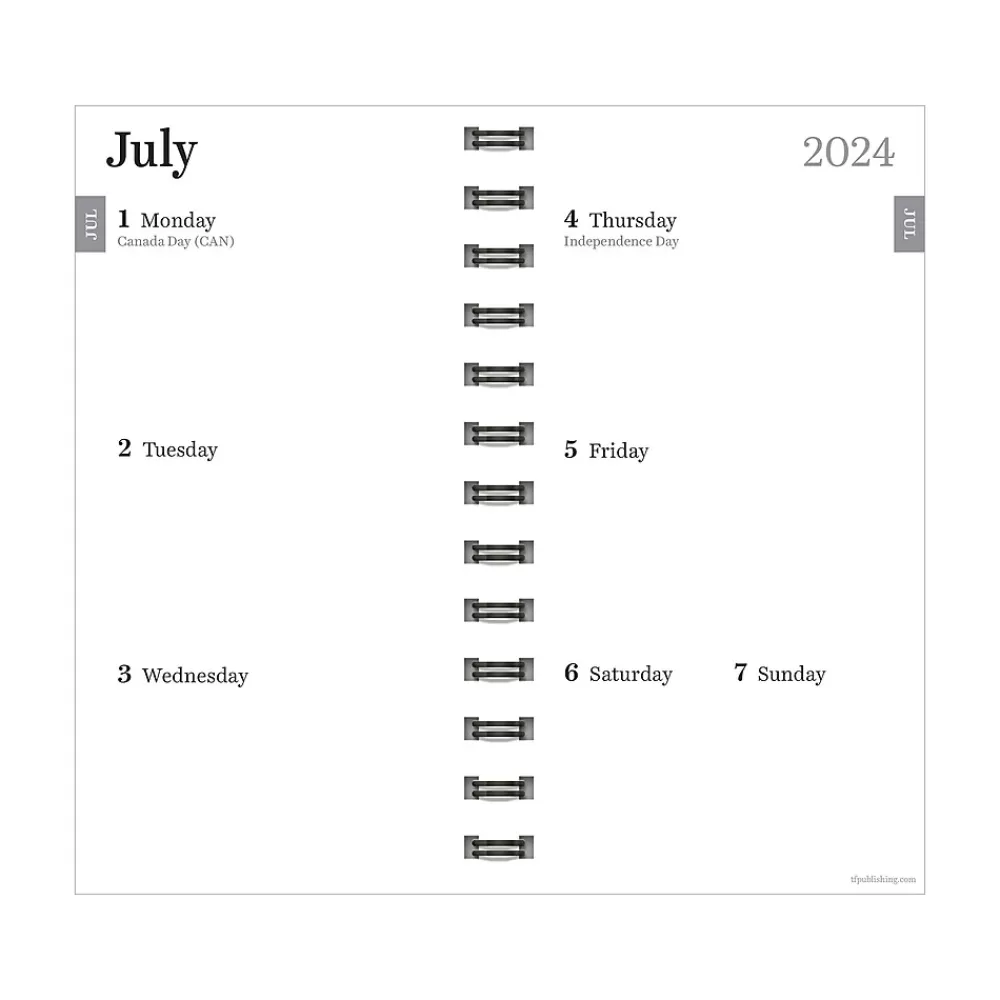 TF Publishing Academic Planners<2024-2025 Sea Green 3.5" x 6.5" Academic Weekly & Monthly Planner, Paperboard Cover, Green (AY25-7504)