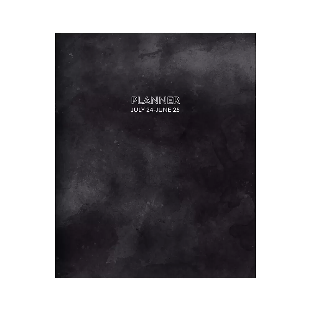 TF Publishing Academic Planners<2024-2025 Slate 9" x 11" Academic Monthly Planner, Paperboard Cover, Black/Gray (AY25-4512)