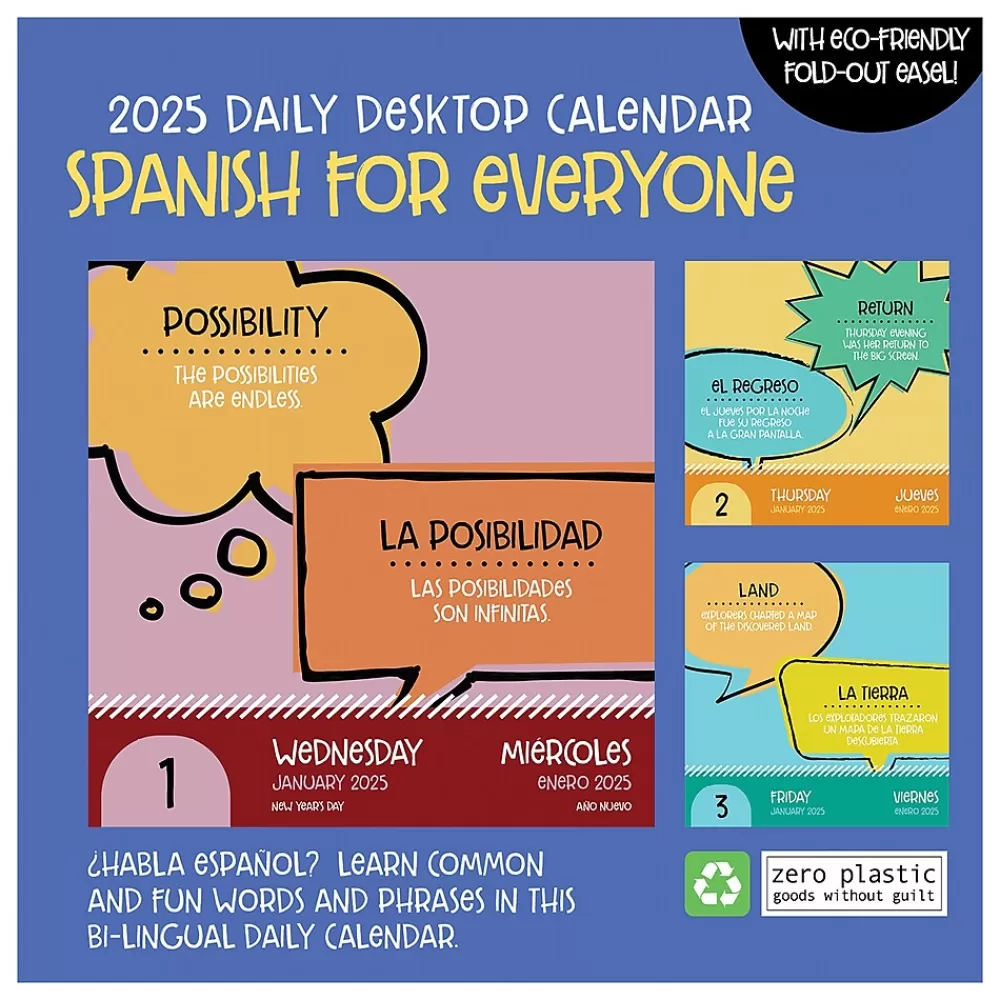 TF Publishing 2025 Calendars<2025 Spanish for Everyone 5.25" x 5.25" Day-to-Day Calendar (25-3020)