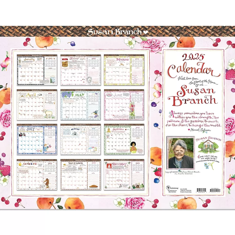 TF Publishing 2025 Calendars<2025 Susan Branch 17" x 22" Monthly Desk Pad Calendar (25-8208)