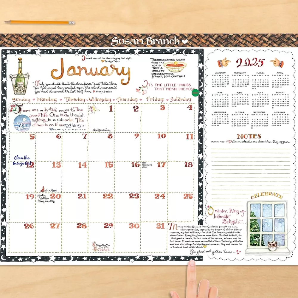 TF Publishing 2025 Calendars<2025 Susan Branch 17" x 22" Monthly Desk Pad Calendar (25-8208)