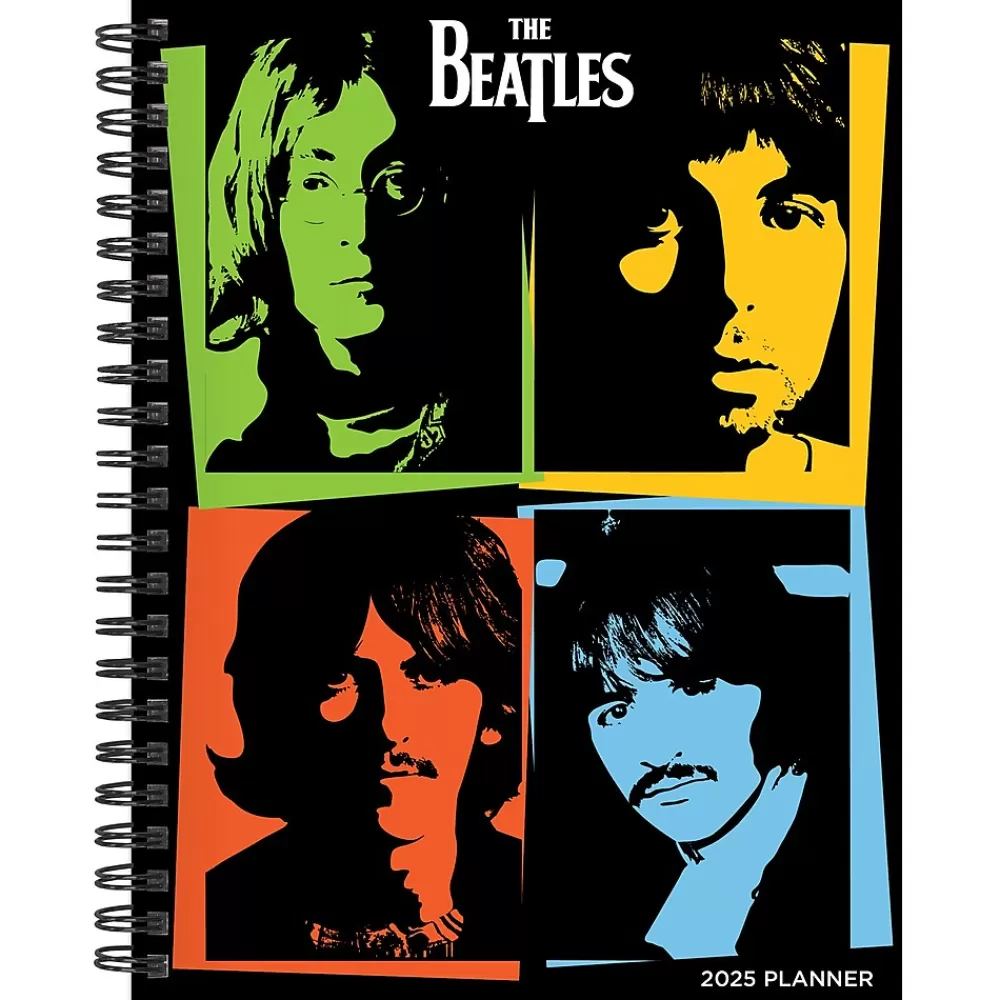 TF Publishing 2025 Planners<2025 The Beatles 6.5" x 8" Weekly & Monthly Planner, Paperboard Cover, Multicolor (25-9224)