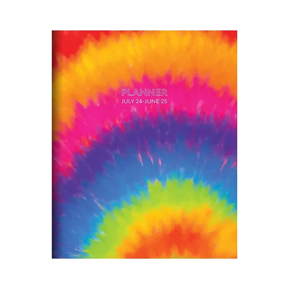 TF Publishing Academic Planners<2024-2025 Tie-Dye 6.5" x 8" Academic Monthly Planner, Paperboard Cover, Multicolor (AY25-4214)