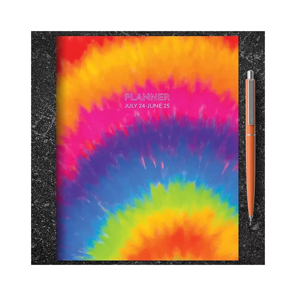 TF Publishing Academic Planners<2024-2025 Tie-Dye 6.5" x 8" Academic Monthly Planner, Paperboard Cover, Multicolor (AY25-4214)