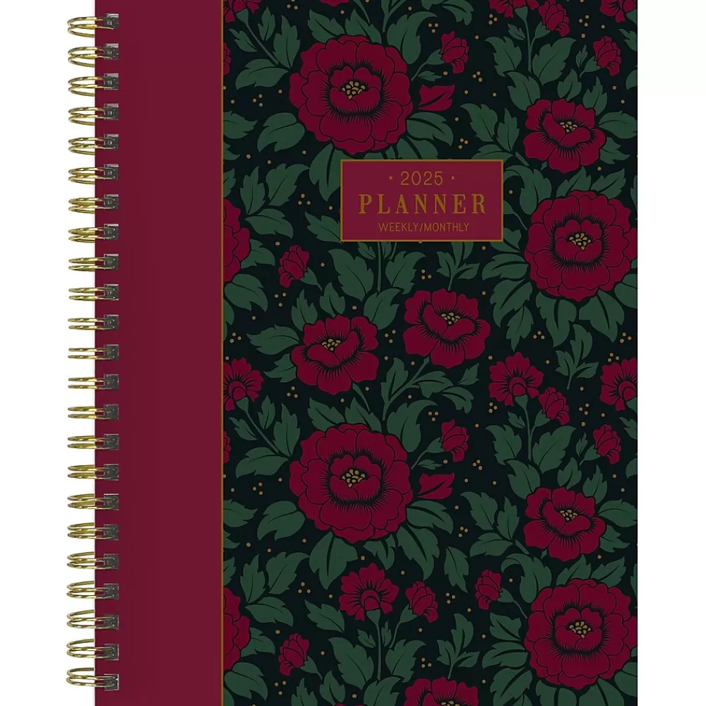 TF Publishing 2025 Planners<2025 Victorian Blooms 6.5" x 8" Weekly & Monthly Planner, Paperboard Cover, Multicolor (25-9222)
