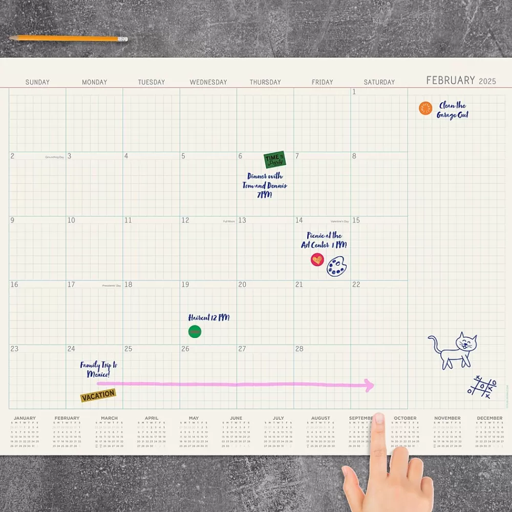 TF Publishing 2025 Calendars<2025 Vintage Professional 17" x 22" Monthly Desk Pad Calendar (25-8204)