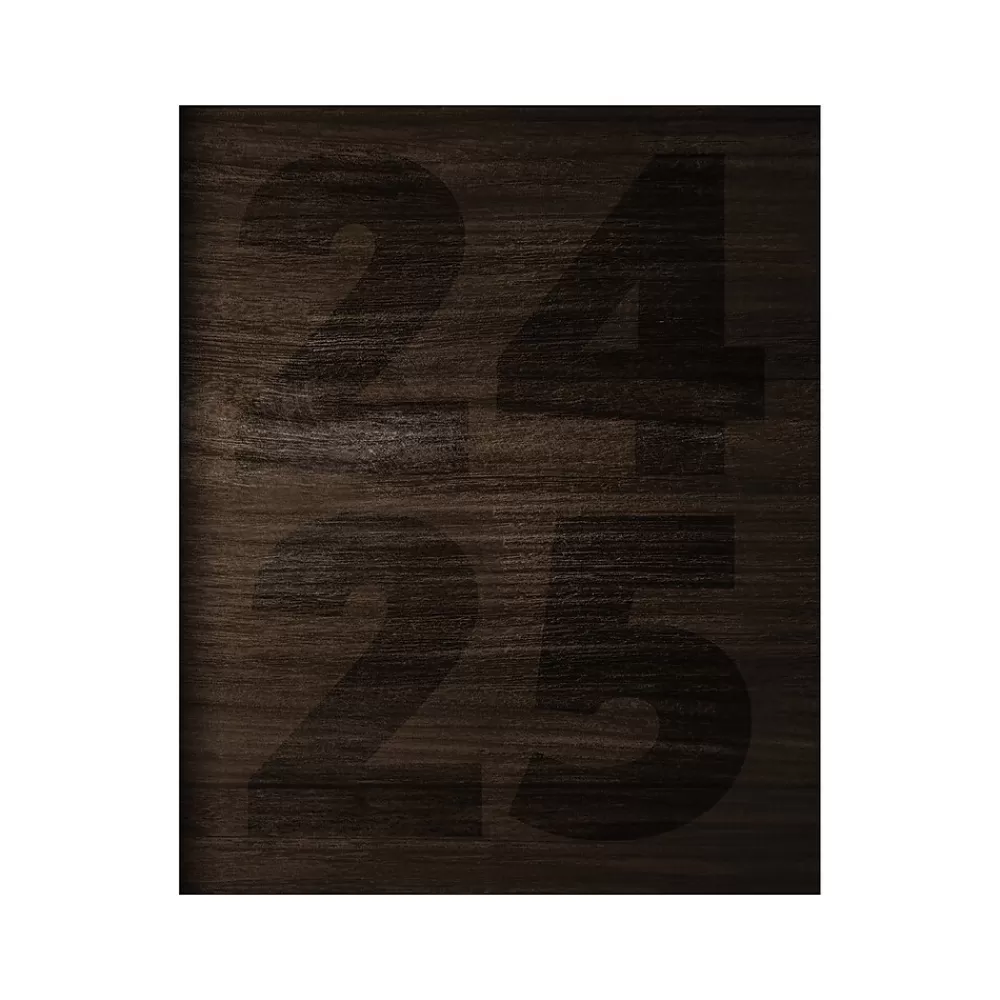 TF Publishing Academic Planners<2024-2025 Walnut Wood 6.5" x 8" Academic Monthly Planner, Paperboard Cover, Brown (AY25-4216)