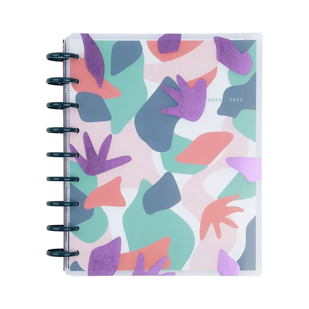 The Happy Planner Academic Planners<2024-2025 Abstract Florals 7" x 9.25" Academic Monthly Planner, Plastic Cover, Multicolor (PPCD12-473)