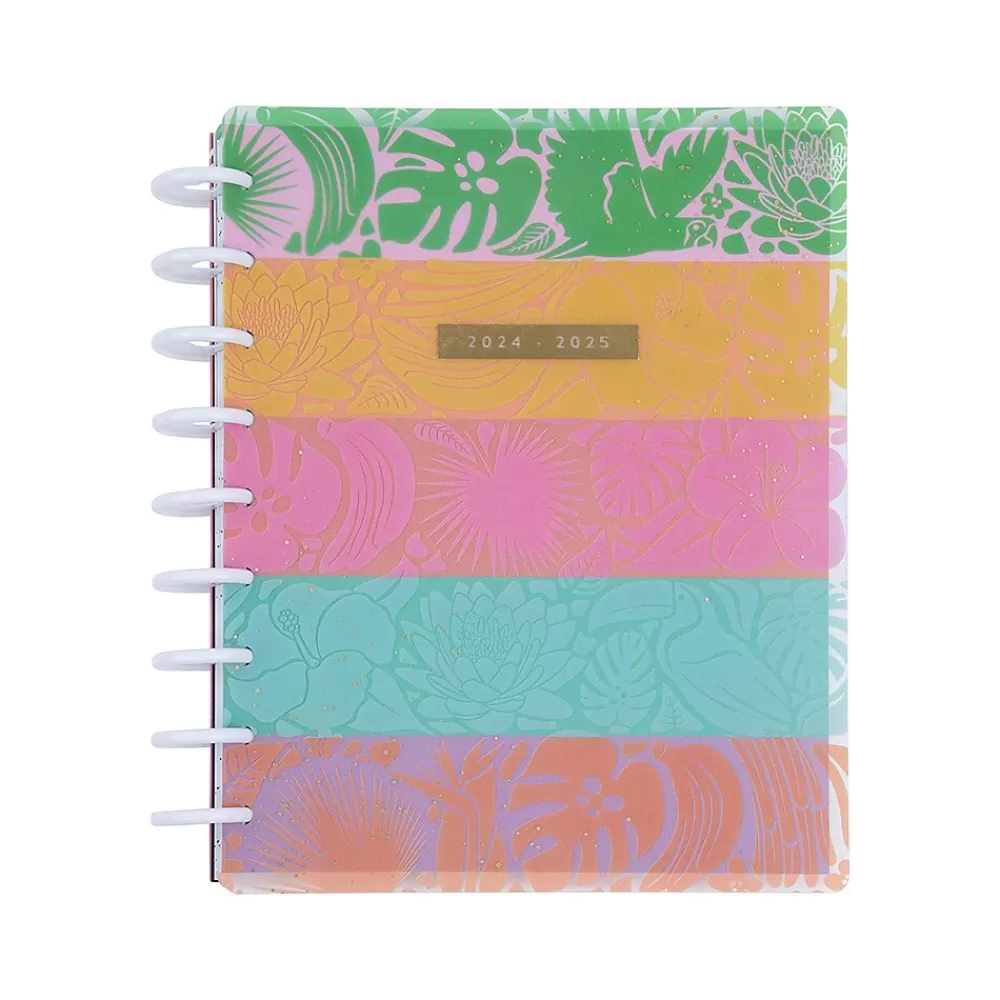 The Happy Planner Academic Planners<2024-2025 Bold and Botanical 7" x 9.25" Academic Weekly & Monthly Planner, Plastic Cover, Multicolor