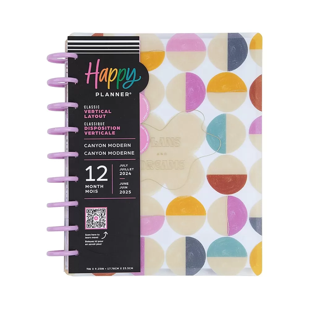 The Happy Planner Academic Planners<2024-2025 Canyon Modern 7" x 9.25" Academic Weekly & Monthly Planner, Plastic Cover, Multicolor
