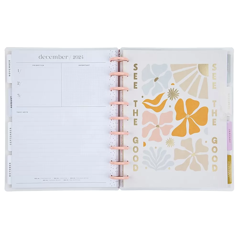 The Happy Planner Academic Planners<2024-2025 Desert Thistle 7" x 9.25" Academic Weekly & Monthly Planner, Plastic Cover, Multicolor