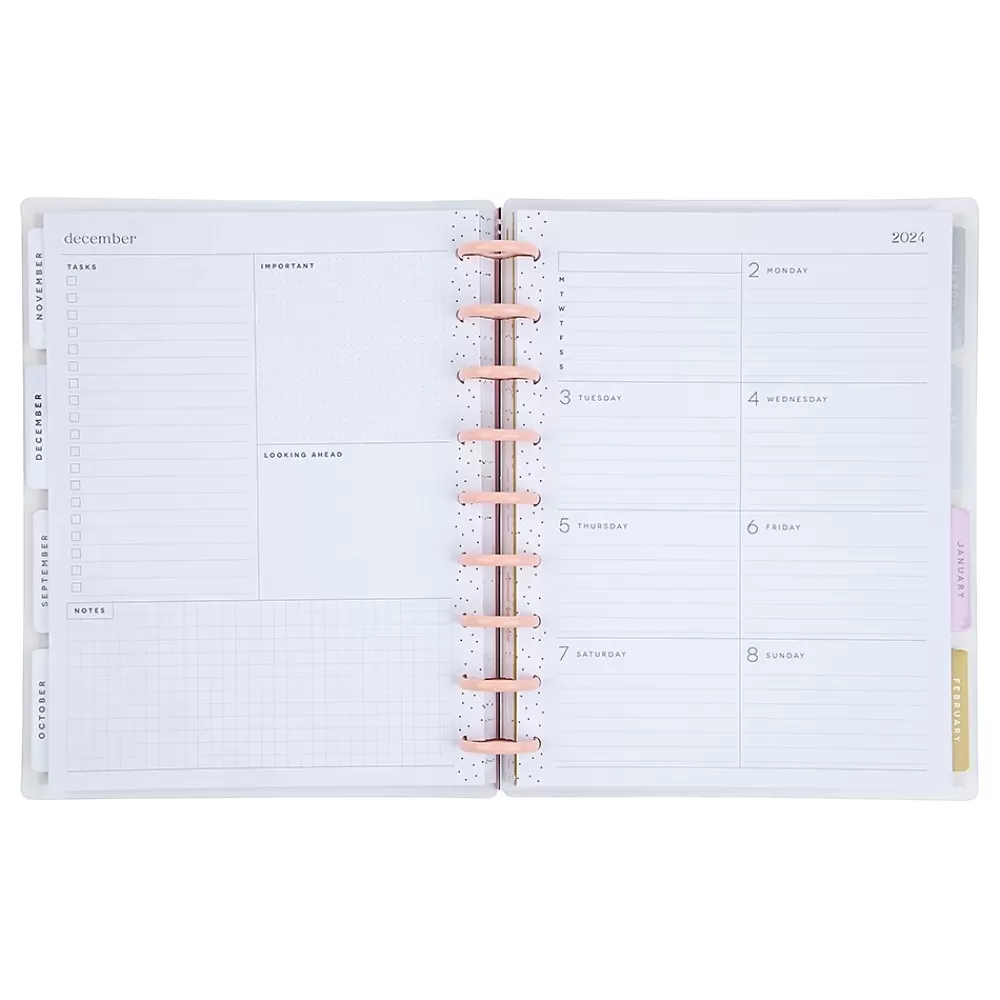 The Happy Planner Academic Planners<2024-2025 Desert Thistle 7" x 9.25" Academic Weekly & Monthly Planner, Plastic Cover, Multicolor
