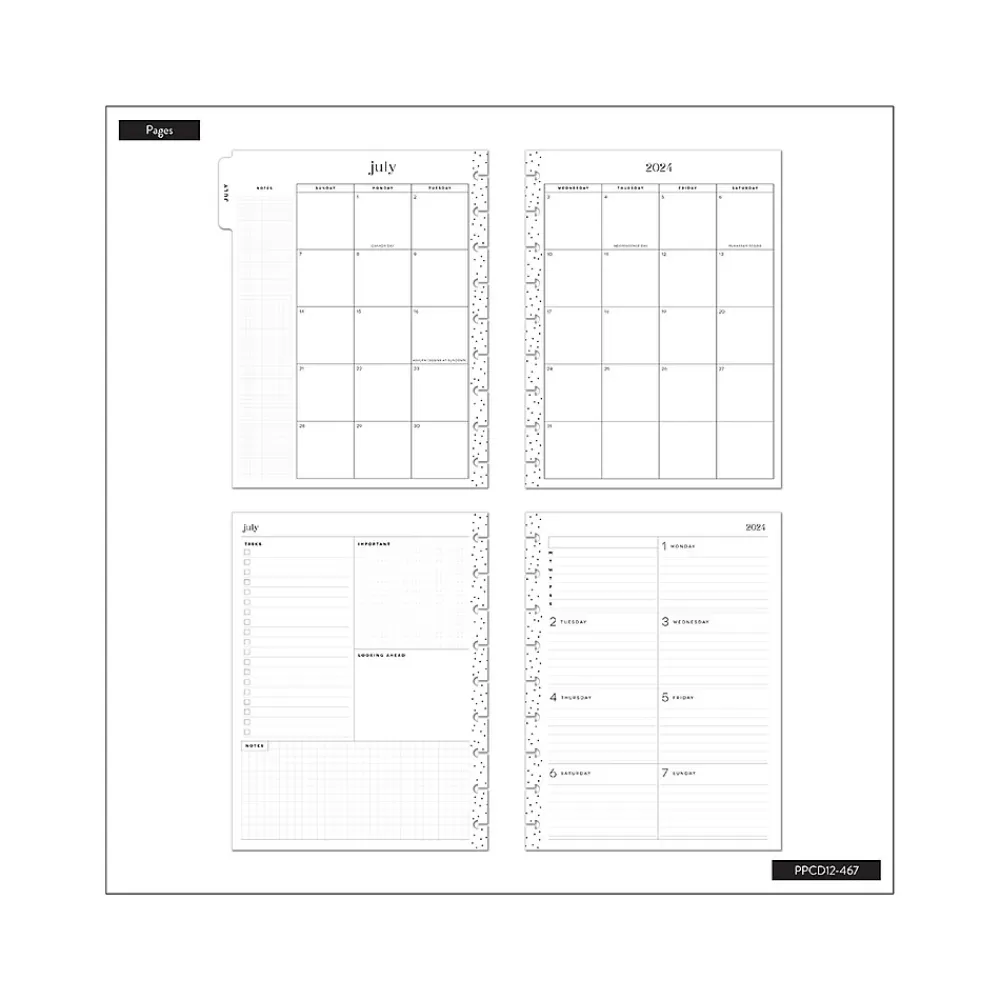 The Happy Planner Academic Planners<2024-2025 Desert Thistle 7" x 9.25" Academic Weekly & Monthly Planner, Plastic Cover, Multicolor