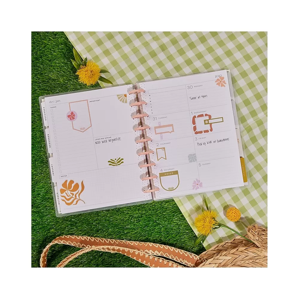 The Happy Planner Academic Planners<2024-2025 Desert Thistle 7" x 9.25" Academic Weekly & Monthly Planner, Plastic Cover, Multicolor