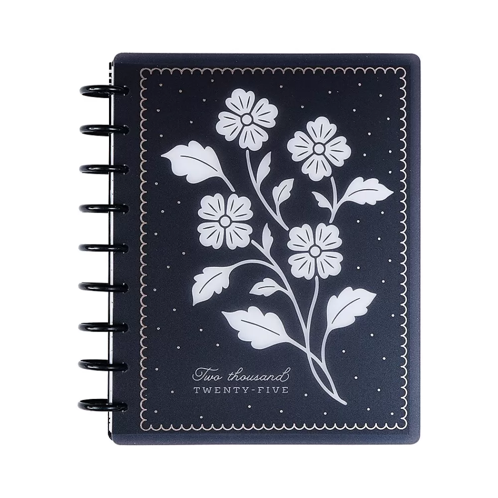 The Happy Planner 2025 Planners<2025 Ink & Ivy 7" x 9.25" Weekly & Monthly Planner, Plastic Cover, Black/White (PPCD12-566)