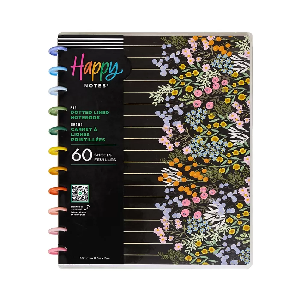 Me & My Big Ideas Composition Notebooks<The Happy Planner Soft Florals Notebook, 8.5" x 11", Dotted, 60 Sheets, Multicolor (NPB-057)