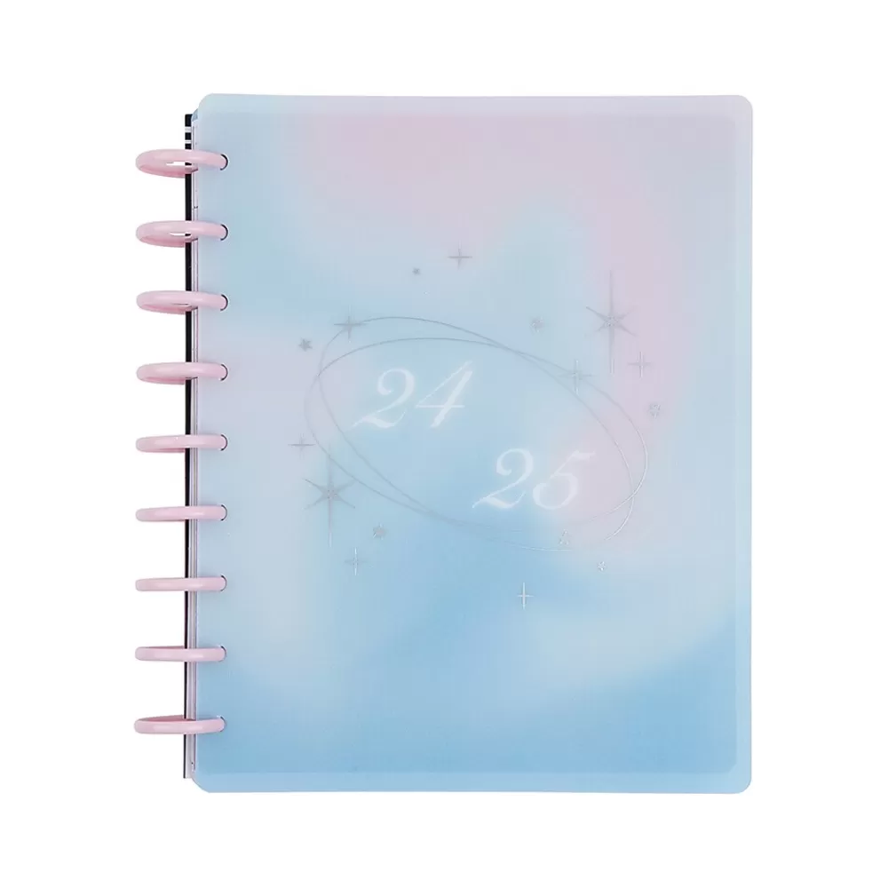 The Happy Planner Academic Planners<2024-2025 Trust the Universe 7" x 9.25" Academic Weekly & Monthly Planner, Plastic Cover, Blue/Pink