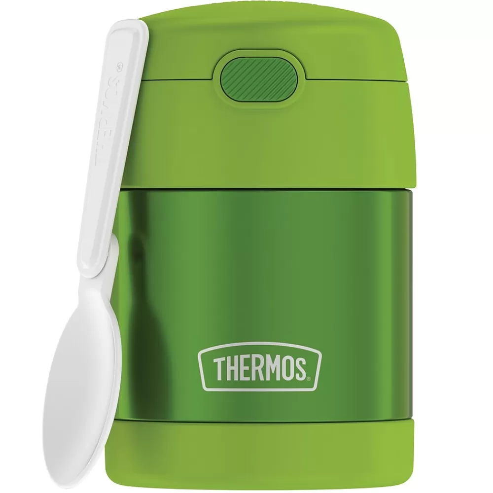 Thermos Lunch Totes & Water Bottles<FUNtainer Stainless Steel Vacuum-Insulated Food Jar, 10-Oz., Lime (F3100LM6)