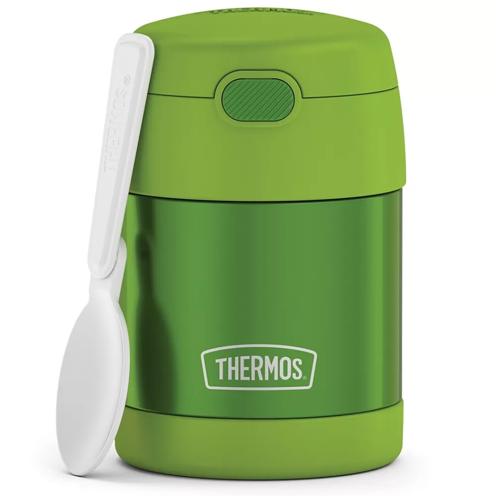 Thermos Lunch Totes & Water Bottles<FUNtainer Stainless Steel Vacuum-Insulated Food Jar, 10-Oz., Lime (F3100LM6)