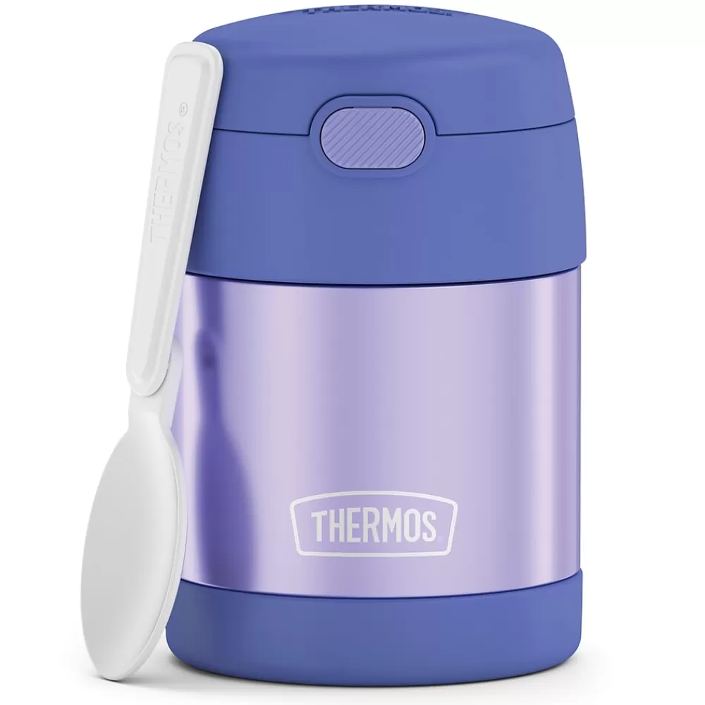 Thermos Lunch Totes & Water Bottles<FUNtainer Stainless Steel Vacuum-Insulated Food Jar, 10-Oz., Purple (THRF3100PU6)