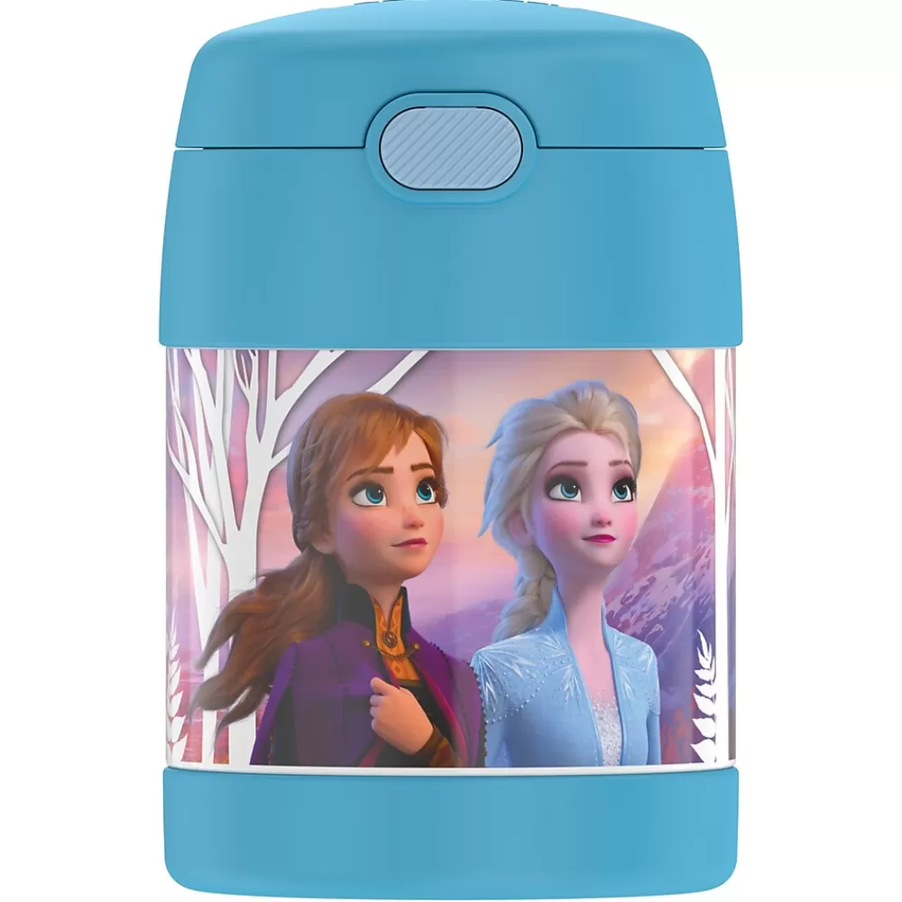 Thermos Lunch Totes & Water Bottles<FUNtainer Stainless Steel Vacuum-Insulated Licensed Food Jar, 10-Oz., Frozen 2 (F3101FZ6)