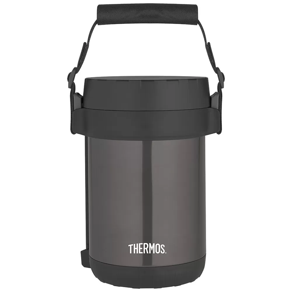 Thermos Lunch Totes & Water Bottles<Vacuum-Insulated All-in-1 Meal Carrier, Stainless Steel (JBG1800SM4)