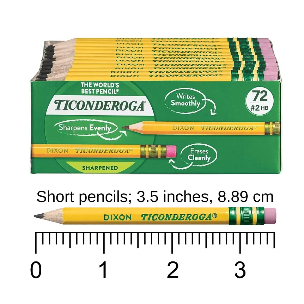 Ticonderoga Pencils<Golf Pre-Sharpened Wooden Pencil, 2.2mm, #2 Medium Lead, 72/Pack (13472)