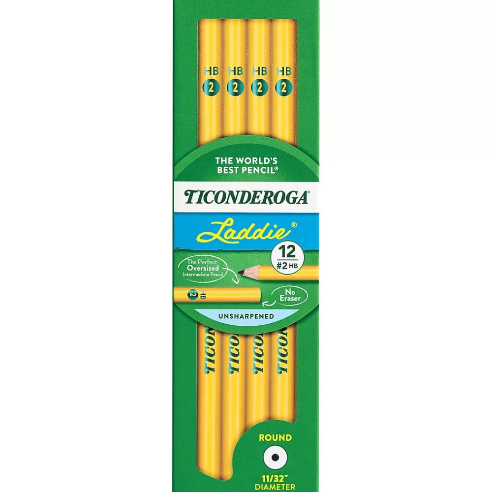 Ticonderoga Pencils<Laddie Wooden Pencil, #2 Soft Lead, Dozen (X13040)