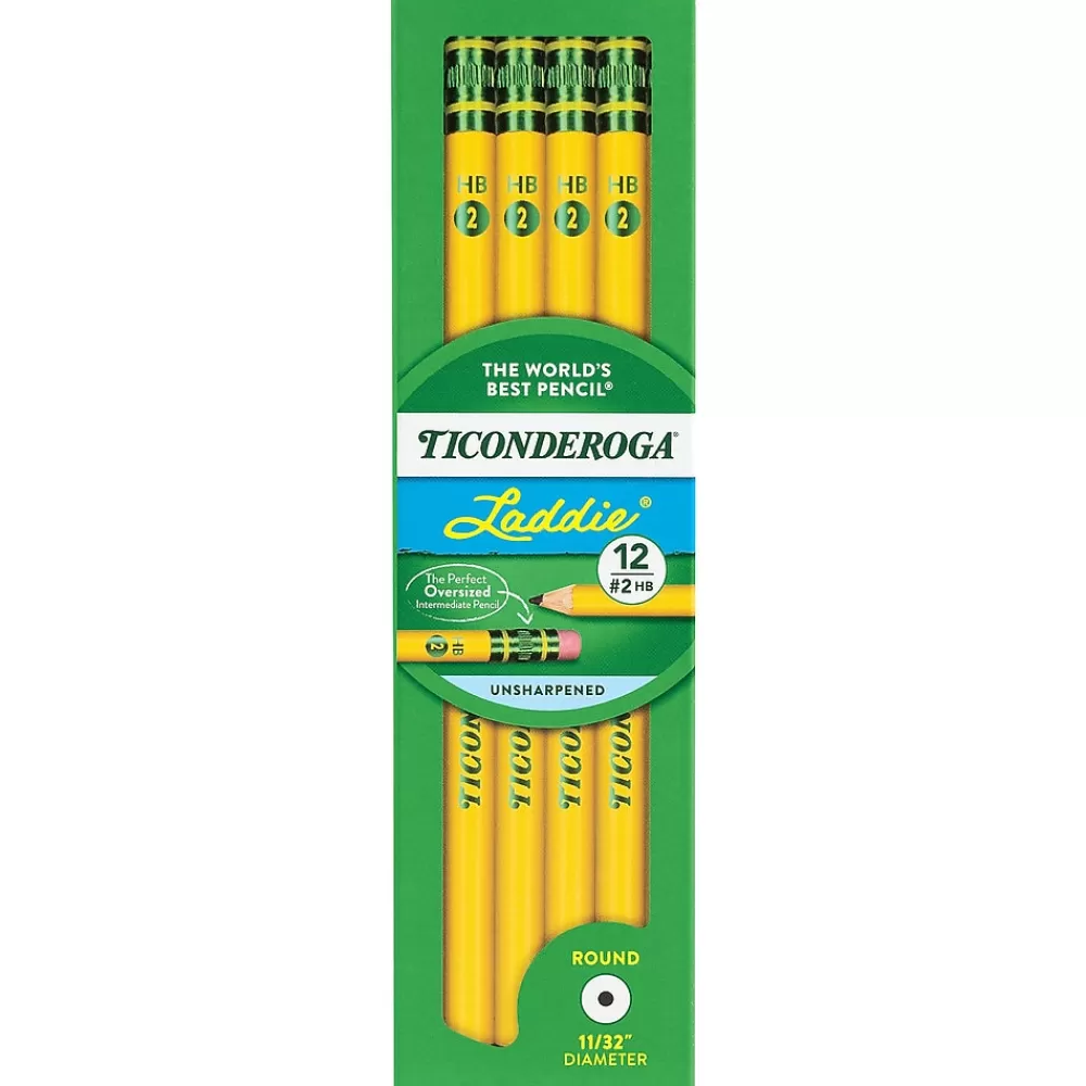 Ticonderoga Pencils<Laddie Wooden Pencil, #2 Soft Lead, Dozen (X13304X)