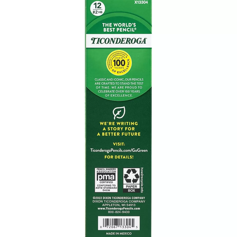 Ticonderoga Pencils<Laddie Wooden Pencil, #2 Soft Lead, Dozen (X13304X)