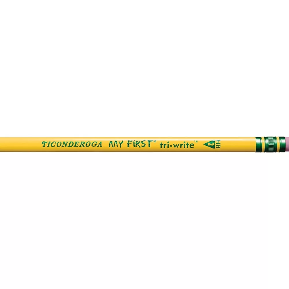 Ticonderoga Pencils<My First Tri-Write Wooden Pencil, #2 Soft Lead, 36/Pack (X13082)