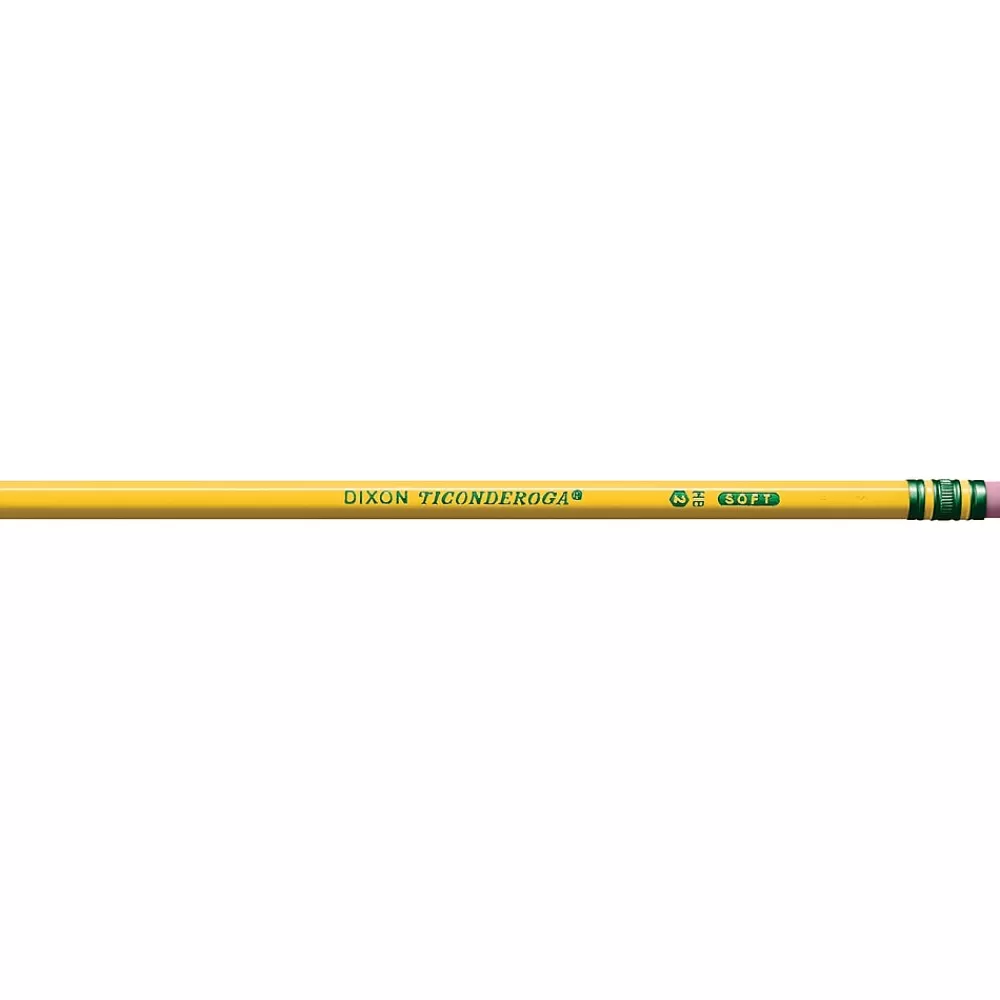 Ticonderoga Pencils<The World's Best Pencil Wooden Pencil, 2.2mm, #2 Soft Lead, Dozen (X13882X)