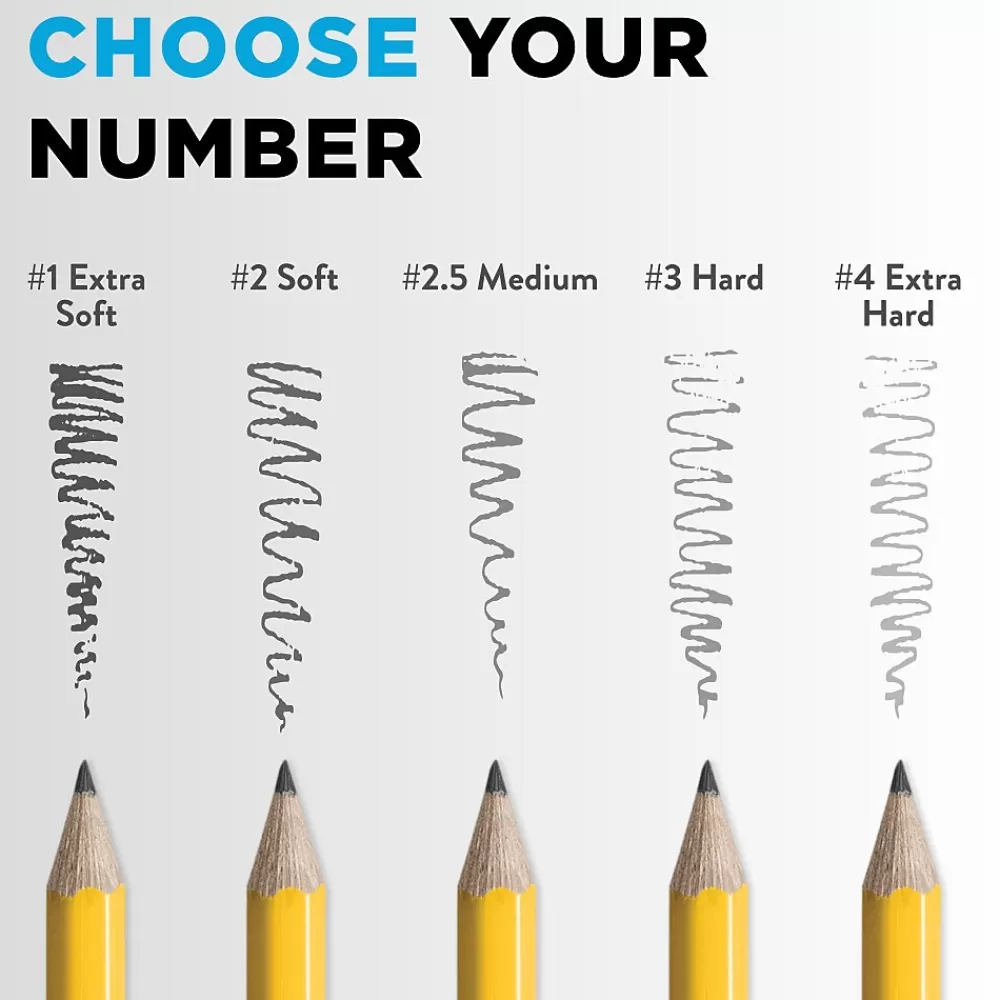 Ticonderoga Pencils<The World's Best Pencil Wooden Pencil, 2.2mm, #2 Soft Lead, Dozen (X13882X)