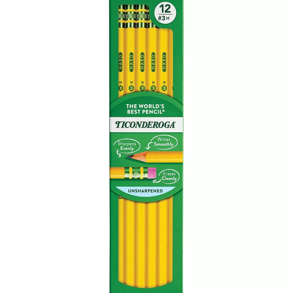 Ticonderoga Pencils<Wooden Pencil, #3 Hard Lead, 6/Pack (13883)