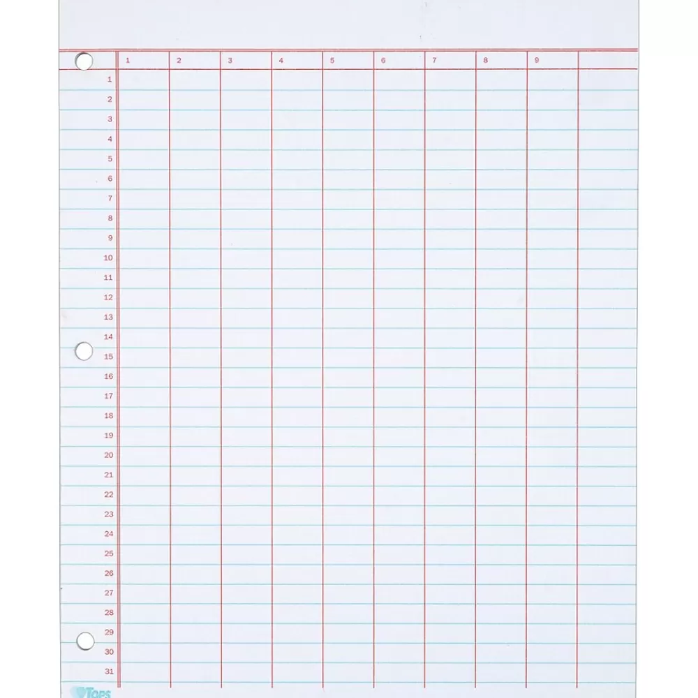 TOPS Notepads<Data Notepad, 8-1/2" x 11", White, 50 Sheets/Pad (3619)