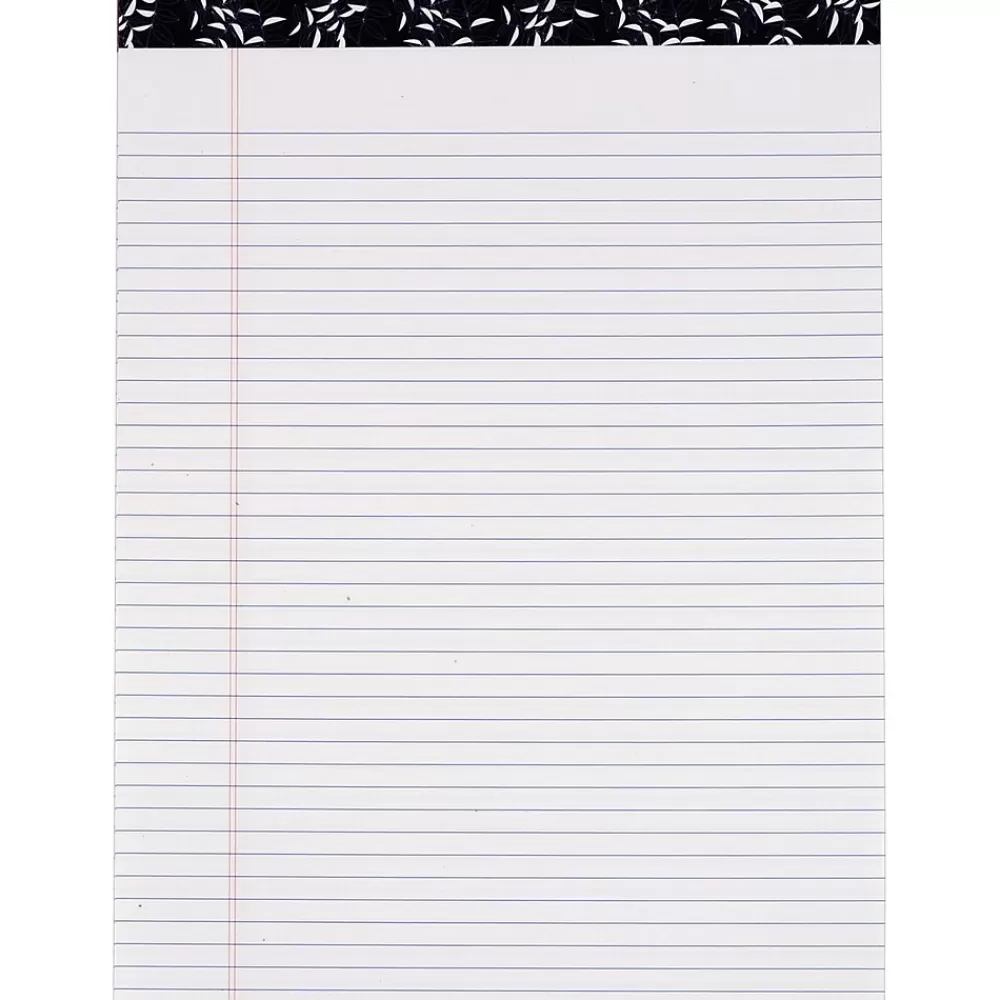 Staples Notepads<TOPS® Designer Narrow Ruled Pads; Black/White