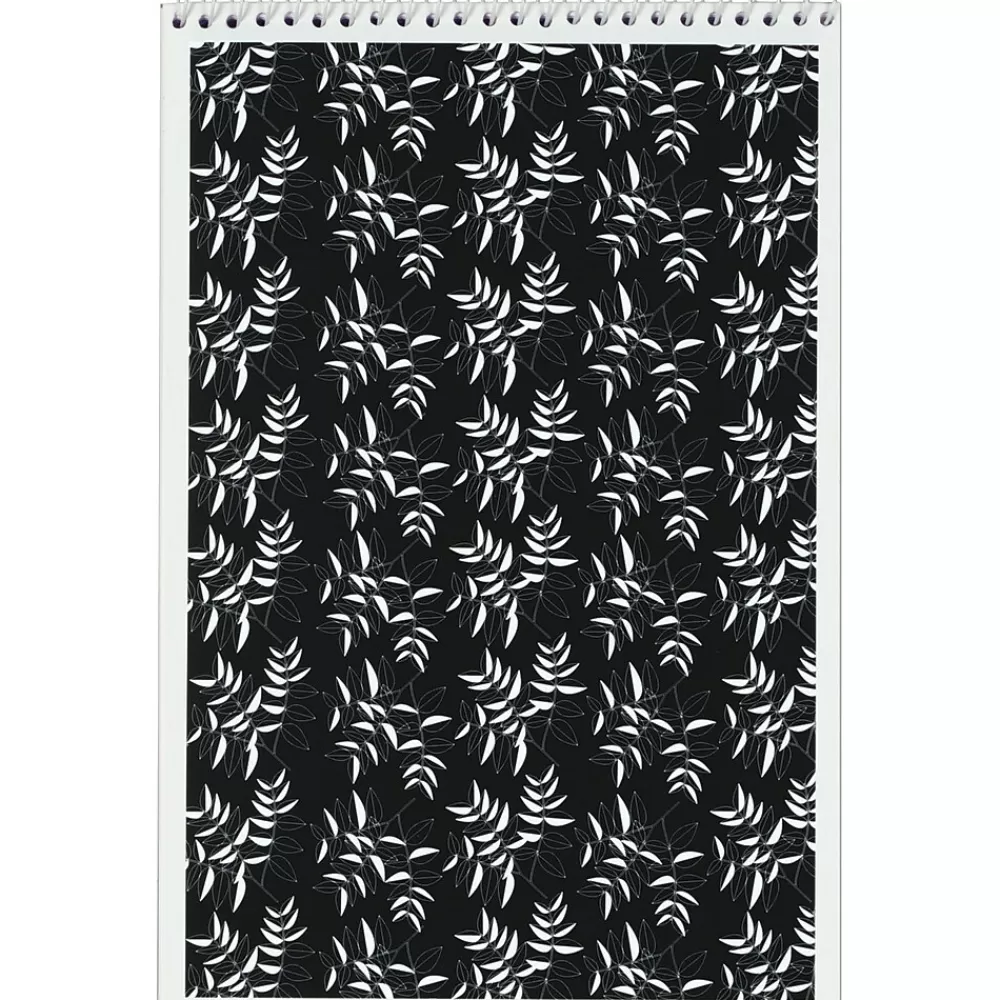 TOPS Notepads<Designer Steno Pads, 6" x 9", Gregg Ruled, Black/White, 80 Sheets/Pad, 6 Pads/Pack (80230)