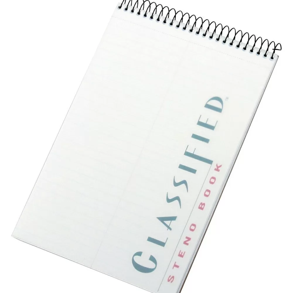 TOPS Notepads<Docket Gold Steno Pad, 6" x 9", Gregg Ruled, White, 100 Sheets/Pad (99708)
