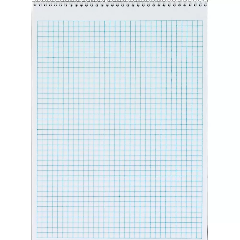 TOPS Notepads<Docket Graph Pad, 8-1/2" x 11-3/4", 4 x 4 Graph Ruled, Blue, 70 Sheets/Pad (63801)